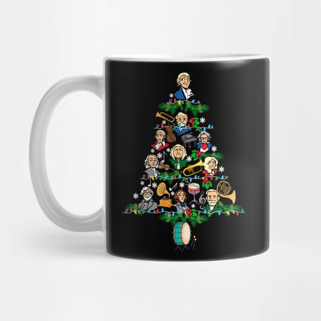 Classical Music Composers Christmas Tree by KsuAnn